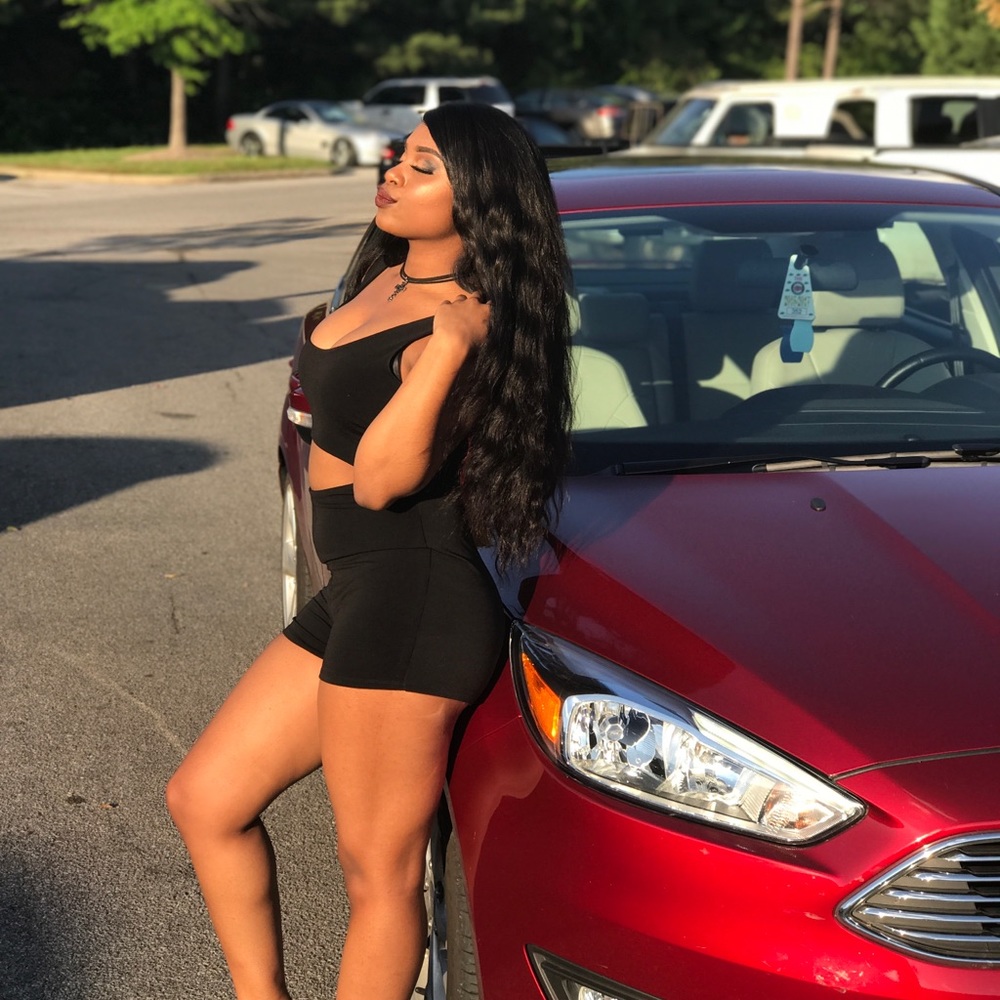 Black short romper